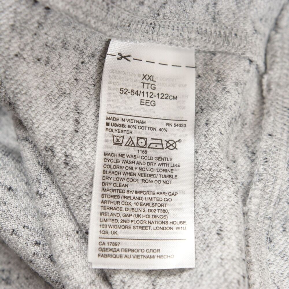Banana Republic Brushed Waffleknit Long Sleeve Light Gray Speckle Shirt Mens XXL - Picture 8 of 8